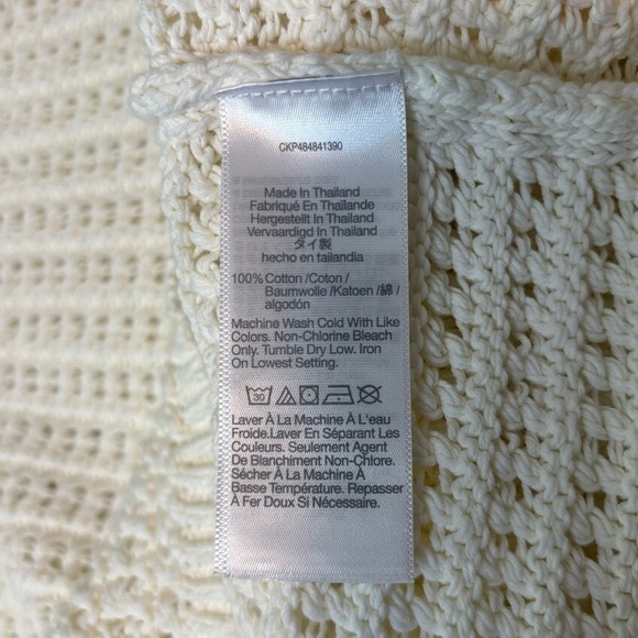 Madewell Ivory Crochet Knit Sweater Tank Top XS NWT Summer Layering - Picture 8 of 9